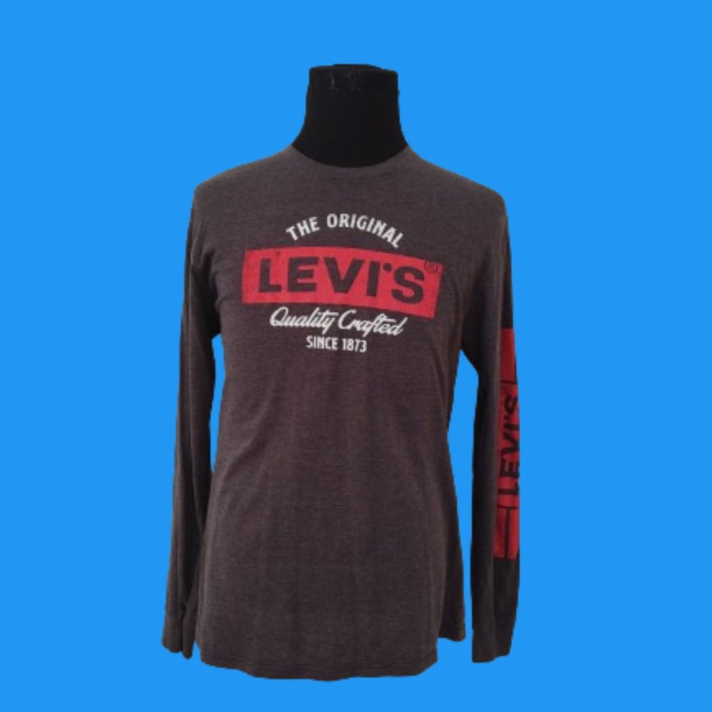 THE ORIGINAL LEVI'S QUALITY CRAFTED SINCE 1873 MEN LONG SLEEVE T-SHIRT - SIZE L